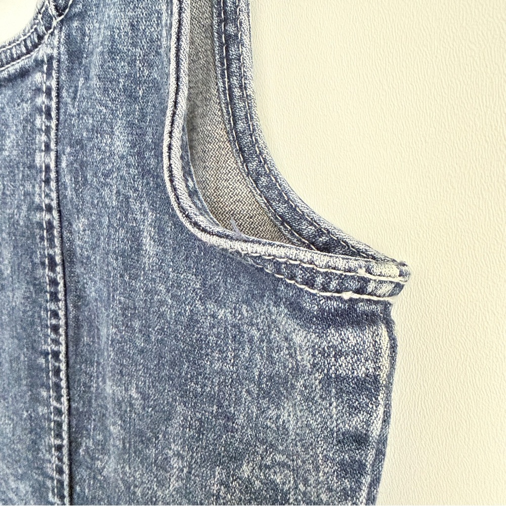 Vintage Jordache Sleeveless Button Up Acid Wash Denim Dress Size Small Y2K - Picture 9 of 13